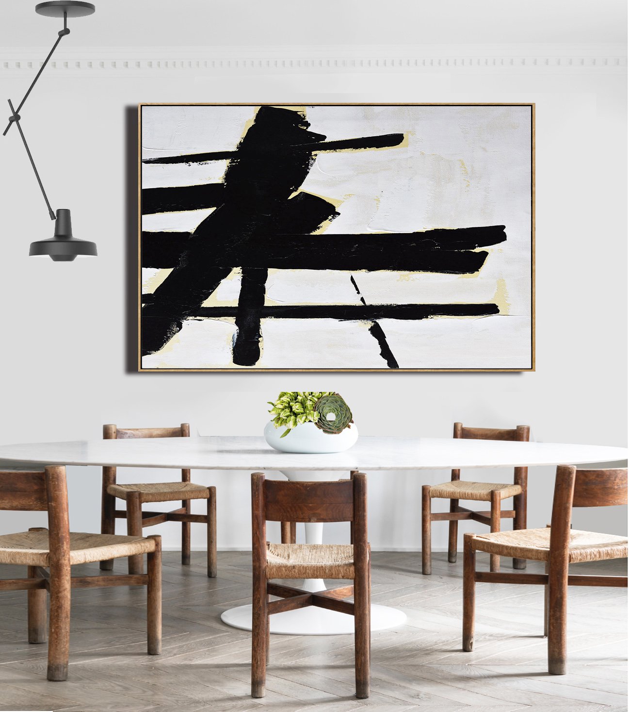 Horizontal Palette Knife Minimalist Art #C39Z - Click Image to Close